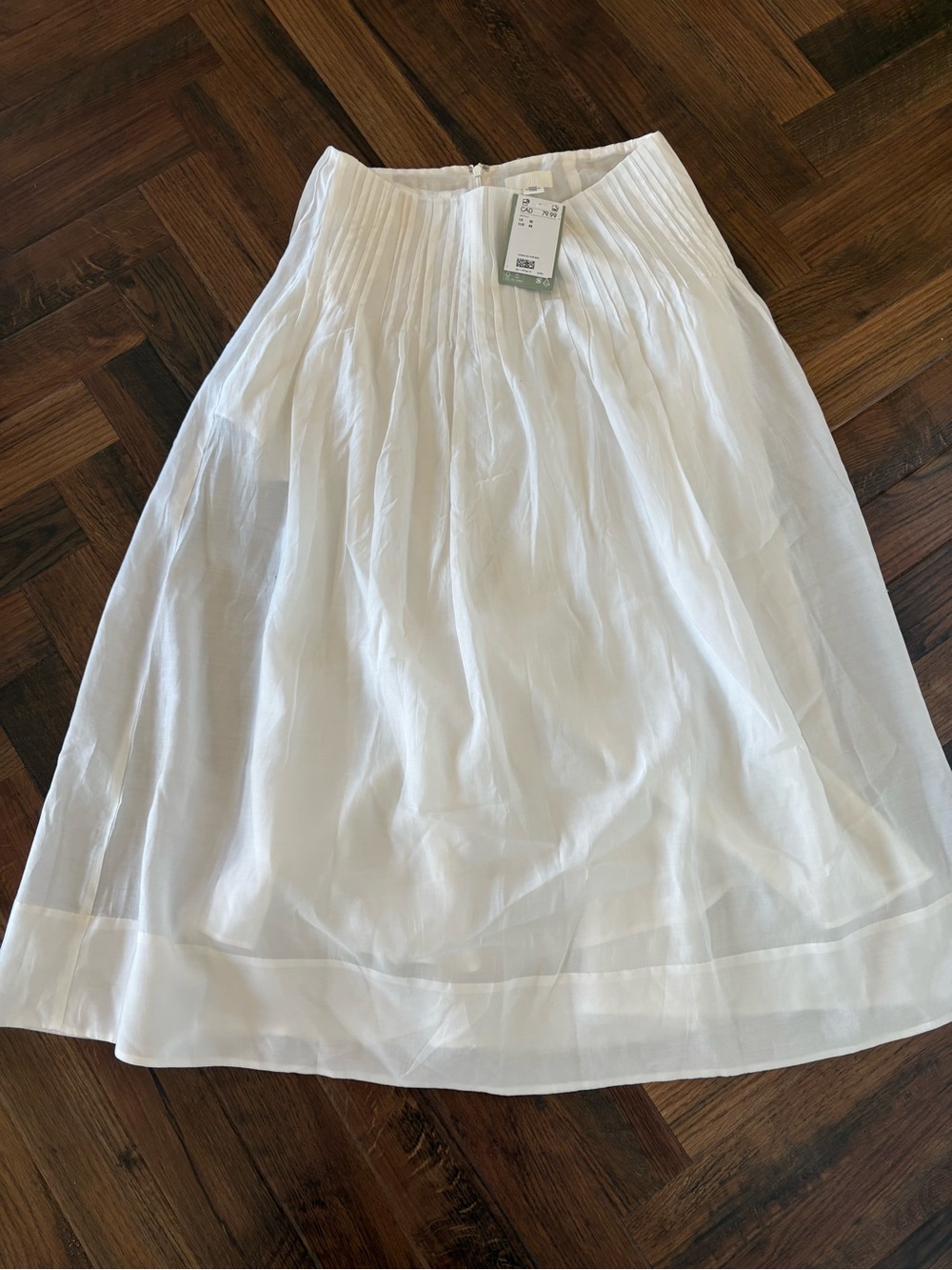 RARE H&M Limited Edition Pintuck Drop Waist Lined Skirt with Pockets Women’s